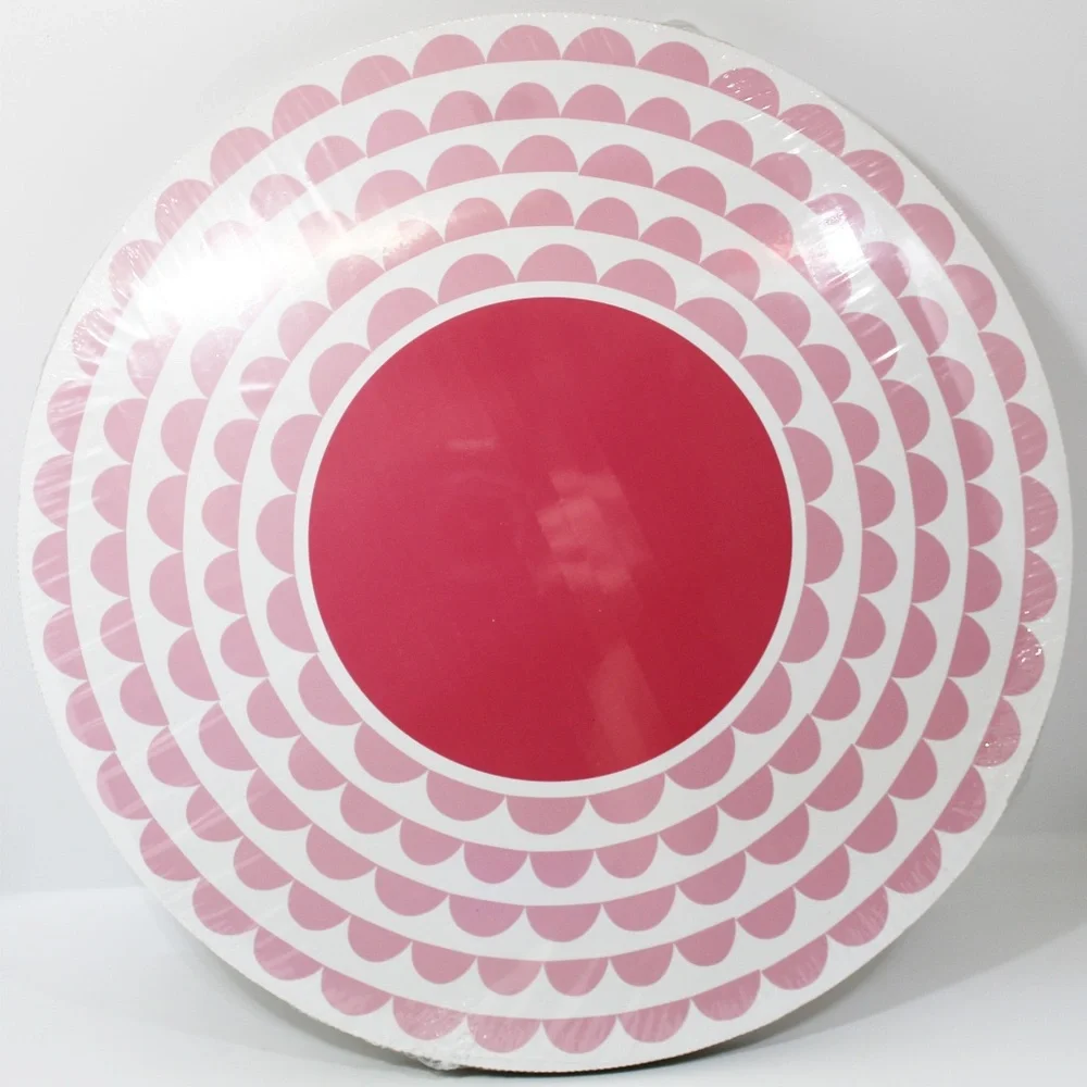 NWT Bundle of 2 sets of printed cardboard cake boards - 12 in